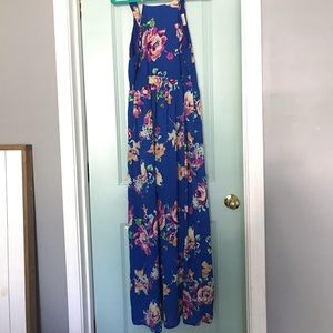 Blue floral maxi